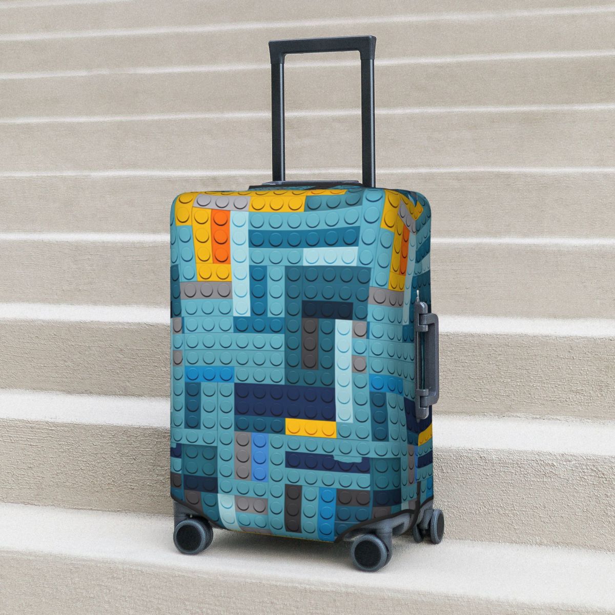 Tech Accessories Travel - Чехол для чемодана Blue Tech Pixel