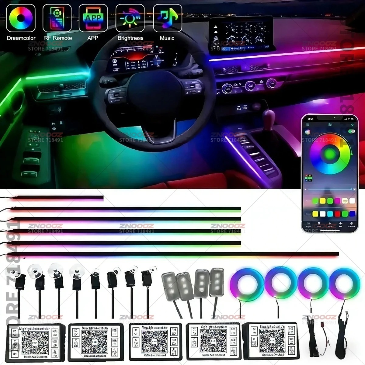22в1 RGB интерьер автомобиля а – обзор и цена Tech Lighting Accessories